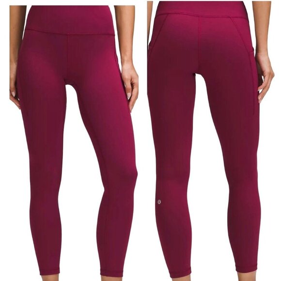 lululemon athletica Pants - NWT Lululemon Wunder Train HR Tight 25" Pockets SZ 2 in Pomegrante